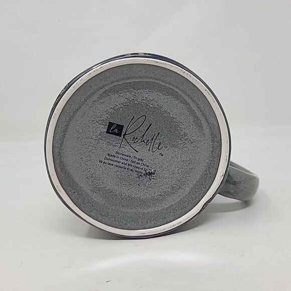 La Rochelle Ceramic Studio Pottery Mug Stoneware Gray Metallic ~16 oz - Picture 2 of 6